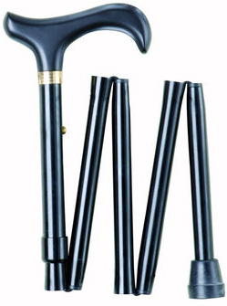 Foldable Walking Stick, Black